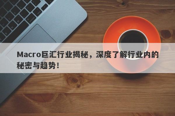 Macro巨汇行业揭秘，深度了解行业内的秘密与趋势！