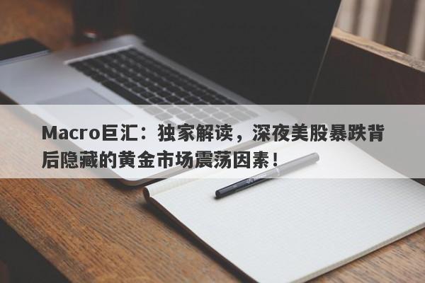 Macro巨汇：独家解读，深夜美股暴跌背后隐藏的黄金市场震荡因素！