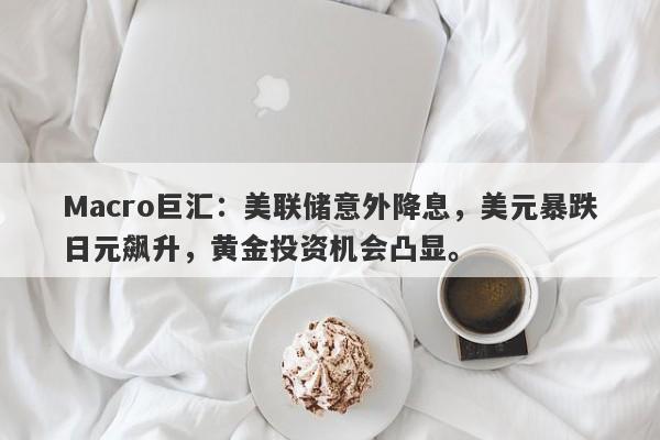 Macro巨汇：美联储意外降息，美元暴跌日元飙升，黄金投资机会凸显。