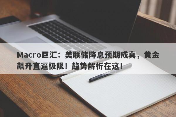 Macro巨汇：美联储降息预期成真，黄金飙升直逼极限！趋势解析在这！