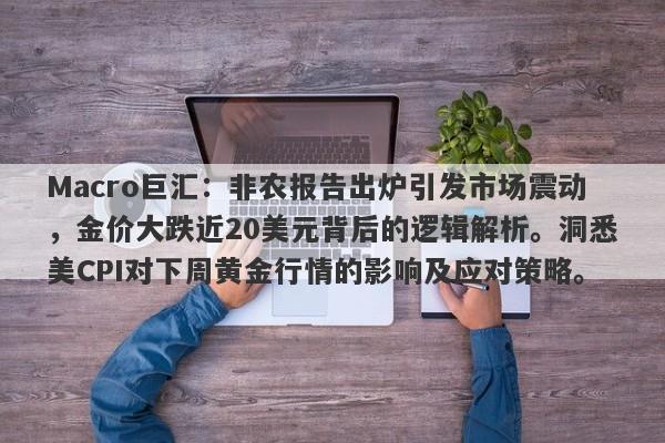 Macro巨汇：非农报告出炉引发市场震动，金价大跌近20美元背后的逻辑解析。洞悉美CPI对下周黄金行情的影响及应对策略。
